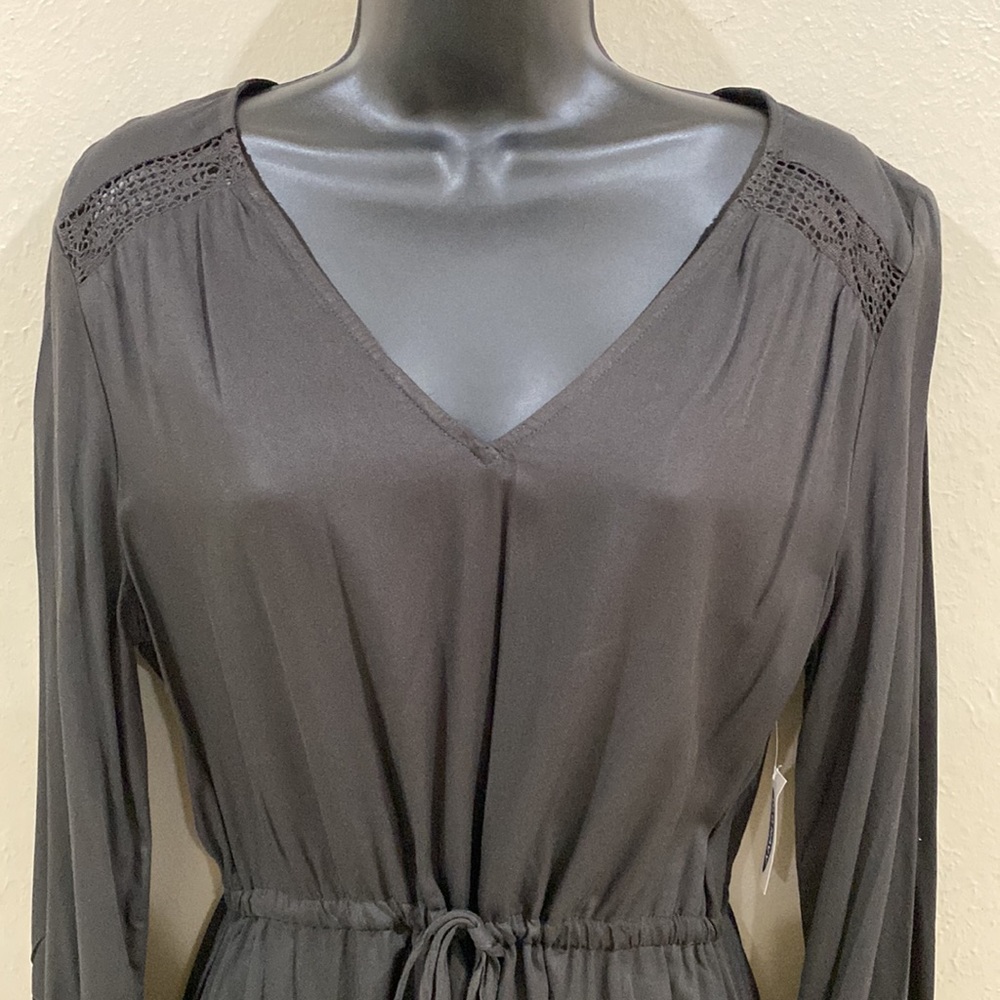 Simple Black Rayon dress by Old Navy, size small, long sleeved - Picture 9 of 10